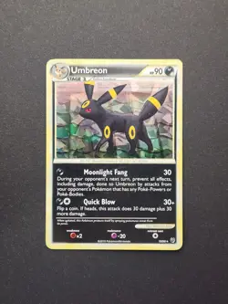 Pokemon TCG Umbreon 10/90 Cracked Ice Holo HeartGold SoulSilver Undaunted - Image 1