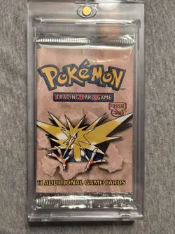 Pokemon Fossil Unlimited Booster Pack Sealed Zapdos Art 1999 WOTC - Image 1