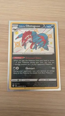 Pokemon - Galarian Obstagoon - SV080/SV122 - Shining Fates Shiny Vault - Holo NM - Image 1