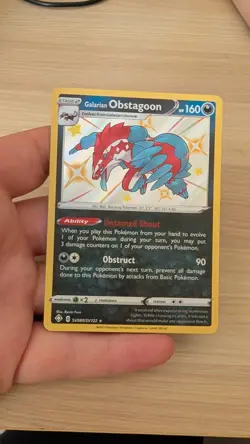 Pokemon - Galarian Obstagoon - SV080/SV122 - Shining Fates Shiny Vault - Holo NM - Image 3