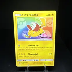 Pokemon Ash's Pikachu SM108 Sun & Moon "I Choose You" Black Star Promo - Image 1