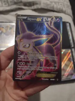 Pokemon Card Espeon EX Full Art 117/122 XY Breakpoint Light Play TCG - Image 1