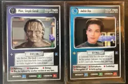 Star Trek CCG | Deep Space Nine | Plain, Simple Garak and Jadzia Dax Rare Cards - Image 1