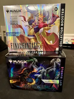 MTG Magic Final Fantasy Omega Collector Booster & Gift Bundle Package SEALED - Image 1