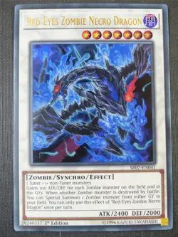 Red-Eyes Zombie Necro Dragon SR07 Ultra Rare - 1st ed Yugioh Card #6TO - Image 1