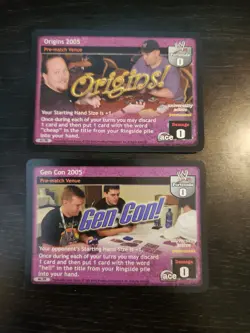 WWE / WWF TCG Raw Deal Gen Con 2005 Origins 2005 Pre-Match Venue Promo Cards - Image 1