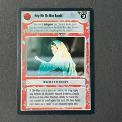 Decipher Star Wars Premiere CCG Card RARE BB Help Me Obi-Wan Kenobi - Image 1