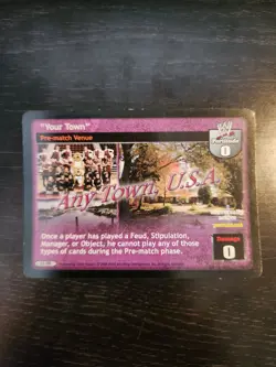 WWE / WWF TCG Raw Deal Your Town Pre-Match Venue Promo Card Anytown, USA - Image 1