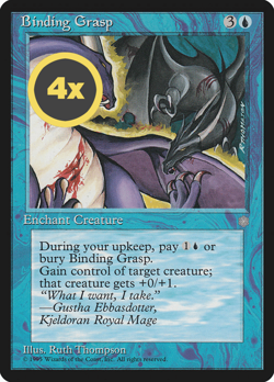 MTG Playset (4x) Binding Grasp ** Ice Age ** English (NM) - Image 1