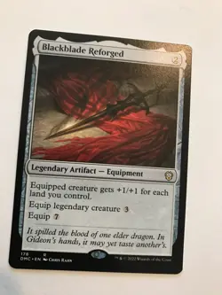 Blackblade Reforged : Magic MtG card, NM Dominaria rare Legendary artifact - Image 1