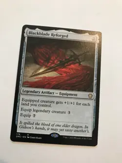 Blackblade Reforged : Magic MtG card, NM Dominaria rare Legendary artifact - Image 2