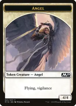 MTG Angel ** Core Set 2019 Tokens ** English (NM) - Image 1