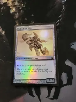 MTG Scars Of Mirrodin FOIL Uncommon Palladium Myr MP - Image 1