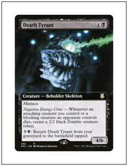 1x Death Tyrant, Extended Art, AFR Commander, Magic MTG NM - Image 1