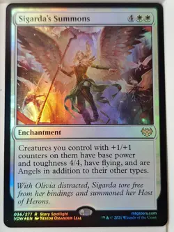 Sigarda's Summons - FOIL - Innistrad Crimson Vow - Magic the Gathering MTG Nice! - Image 1