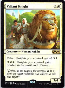 Magic the Gathering Valiant Knight Core Set 2019 MTG Free Shipping! - Image 1