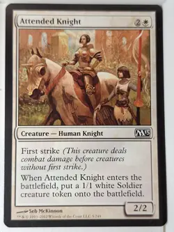 Attended Knight - Magic 2013 Core Set M13 - Magic the Gathering MTG Nice! - Image 1