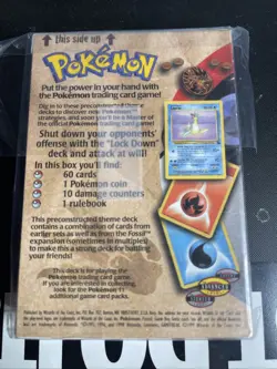 1999 Pokemon Wizards of the Coast FOSSIL Lockdown Theme Deck 742818060776 - Image 2