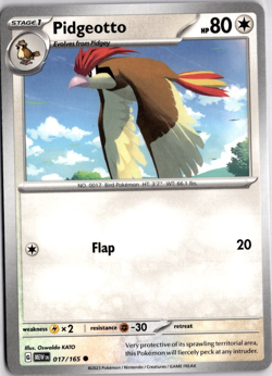 Pidgeotto 017/165 Pokemon SV: Scarlet & Violet 151 Common Regular NM - Image 1