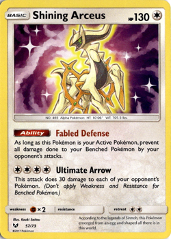 Shining Arceus 57/73 Pokemon Shining Legends Shiny Holo Rare NM - Image 1