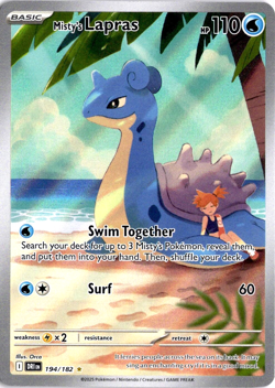 Misty's Lapras 194/182 Pokemon Destined Rivals Illustration Rare NM - Image 1