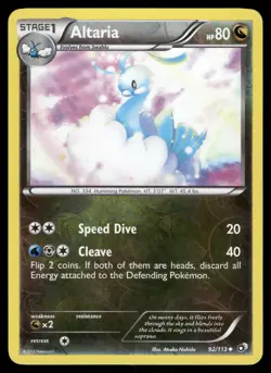 Altaria Reverse Holo 92/113 Legendary Treasures Pokemon - Image 1