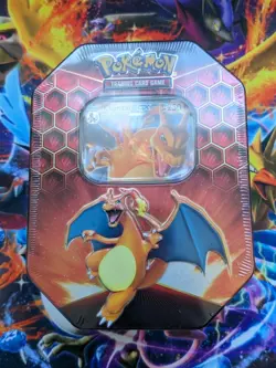 Charizard GX Tin Pokemon TCG Hidden Fates SEALED Pokemon Trading Card Game - Image 1