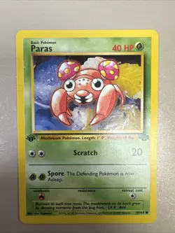 Paras 59/64 Common 1st Edition Pokemon Card NM - Image 1