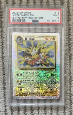 2002 Pokemon Jolteon Reverse Foil Legendary Collection #14 Rev Holo PSA 9 - Image 4