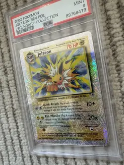 2002 Pokemon Jolteon Reverse Foil Legendary Collection #14 Rev Holo PSA 9 - Image 5