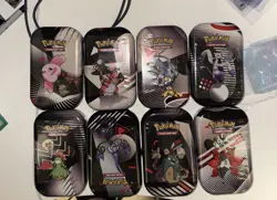 Pokemon Black Bolt & White Flare Full Art Set of Unova Mini Tin Sealed (8 Tins) - Image 1
