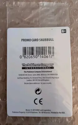 Pokemon Sealed Snubbull SM200 Black Star Promo Holofoil Detective Pikachu - Image 2