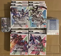 Gundam Card Game Starter Set Deck Case Promo ST-01 02 03 04 x2 & Damage Counter - Image 1