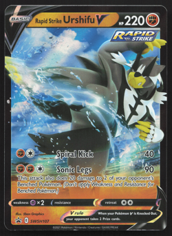 Rapid Strike Urshifu V SWSH107 Sword & Shield Black Star Promo LP Pokemon Card - Image 1