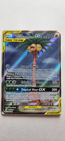 Rowlet & Alolan Exeggutor GX - 215/236 - Pokemon Unified Minds Full Art Card NM+ - Image 1