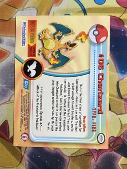 MP Pokemon Topps Blue Logo Charizard #06 Card Series 1 - Image 2