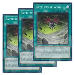 Yugioh - Battlewasp Wind x 3 - ROTA 1st Edition NM - Plus Free Holographic Card - Image 1
