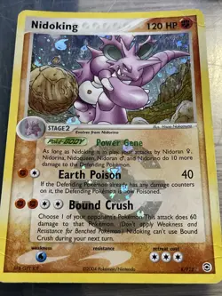 Deoxys EX Holo 17/107 Pokemon Card Lot Lugia 29/15 DAMAGED and Nidoking 8/112 - Image 5