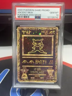 2000 Pokemon Ancient Mew PSA 10 GEM MINT Pokemon Movie Promo Double Holo Card - Image 1