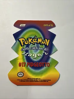 Pidgeotto #17 EV11 of 12 | Topps Series 2 Pokemon Card | Die Cut NM - Image 2