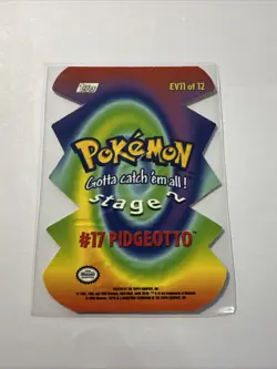 Pidgeotto #17 EV11 of 12 | Topps Series 2 Pokemon Card | Die Cut NM - Image 4