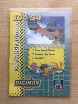 Digimon Bandai 1999 Holo Cards (Metalgreymon, Weregarurumon, Wargreymon NIP!) - Image 4