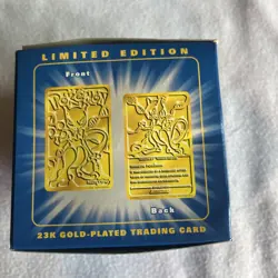 Mewtwo Pokemon 1999 23k Gold Plated Trading Card Burger King Promo - Image 4