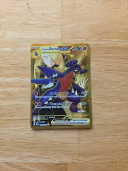 Cynthia's Garchomp EX Hyper Rare Card 241/182 Gem Mint Pack Fresh Gold Full Art - Image 1