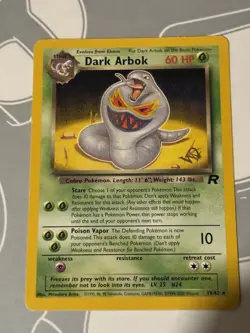 Dark Arbok 19/82 W STAMPED WOTC Promo 2000 Pokemon Card TCG - Image 1