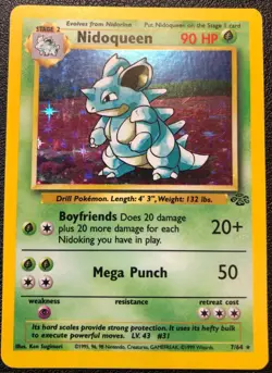 Nidoqueen Pokemon Holo 7/64 CCG TCG Gaming RARE!! Holofoil Trading Game Card - Image 1