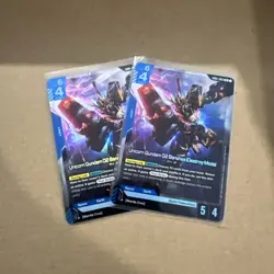 GUNDAM CARD GAME UNICORN GUNDAM 02 BANSHEE (DESTROY MODE) GD01-003 LR FOIL x2 - Image 1