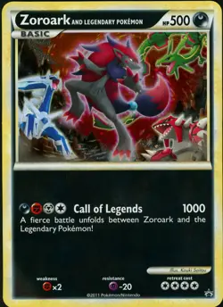 Zoroark and Legendary Pokemon (World of Illusions Promo) Jumbo Cards Holo MP - Image 1