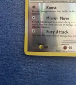 Swablu Pokemon Card Shiny Reverse Holo #SH5 First Edition Moderately Played - Image 4