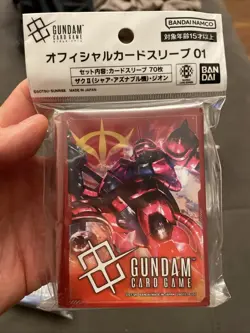 Gundam Card Game Official Card Sleeves 01 - 4pc Set (70 Sleeves Each) In Hand - Image 4
